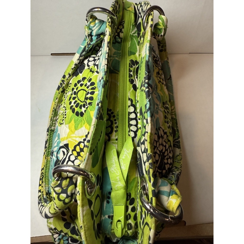 Vera Bradley Chain Shoulder Bag Purse – Lime's Up Retired‎ Print Green Floral - Picture 6 of 15